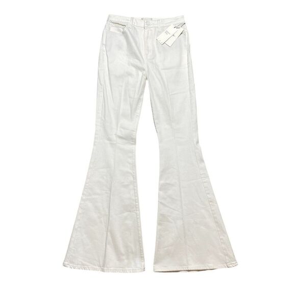 NWT 7 FOR ALL MANKIND JEANS Mega Flare Clean White Size 29 - Picture 2 of 12